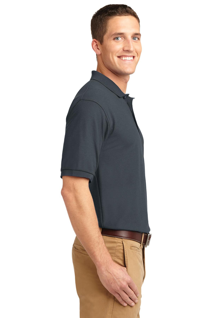 Unisex Silk Touch Polo - Steel Gray