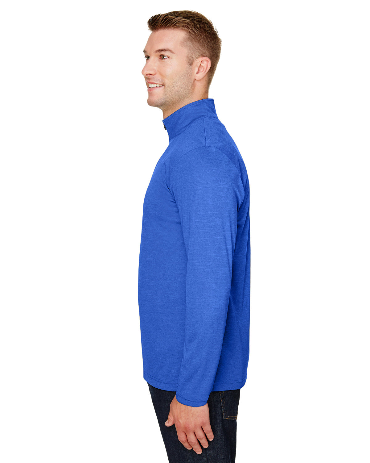 Men's Zone Sonic Heather Performance Quarter-Zip - Sport Royal Heather