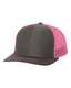 Richardson 112 - Snapback Trucker Cap - Charcoal / Neon Pink