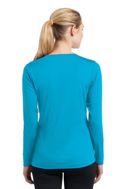 Women's Long Sleeve PosiCharge Competitor V-Neck Tee - Atomic Blue