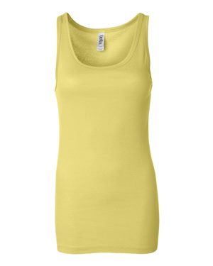 Women's Sheer Mini Rib Tank - Yellow