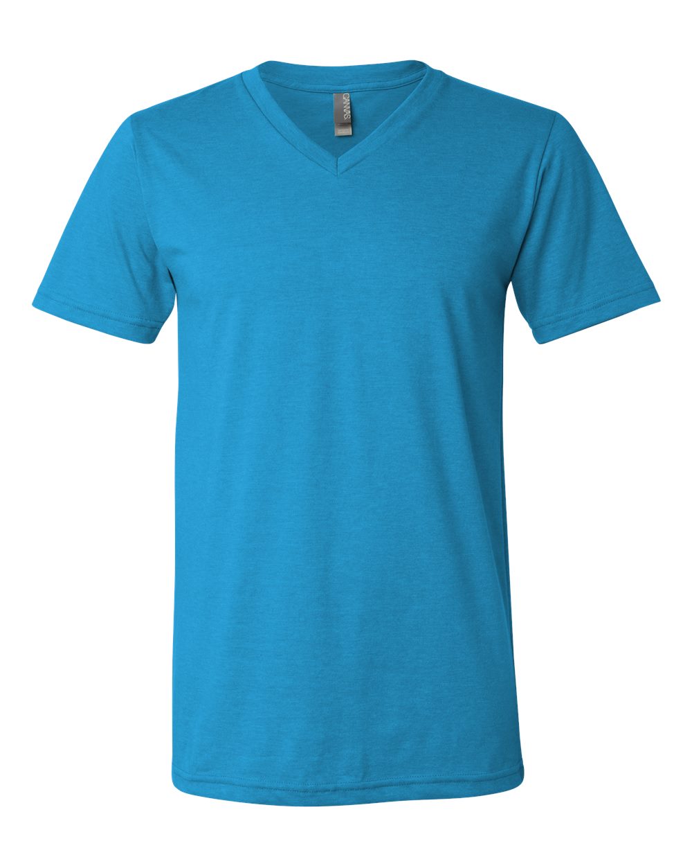 Unisex Jersey Short-Sleeve V-Neck T-Shirt - Neon Blue