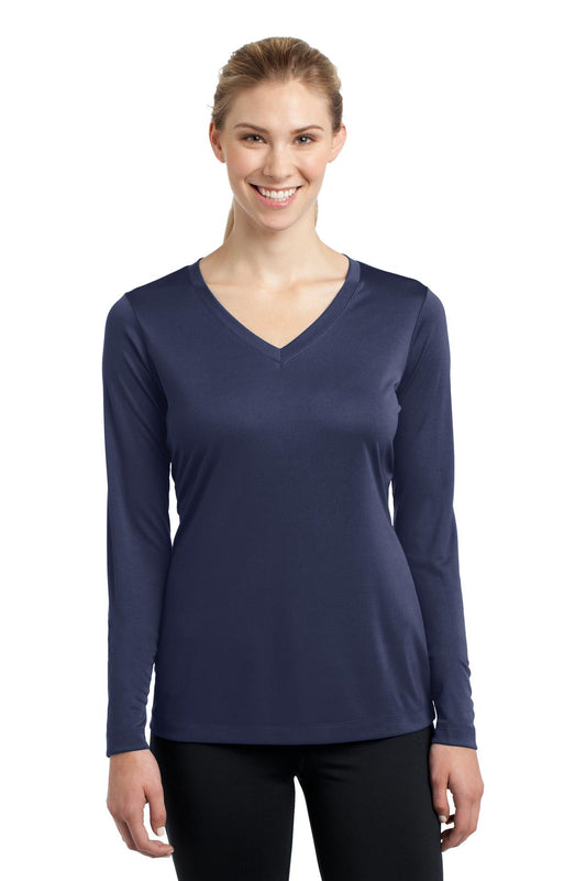 Women's Long Sleeve PosiCharge Competitor V-Neck Tee - True Navy
