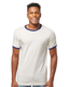 Tultex 0246TC - Unisex Fine Jersey Ringer Tee - Vintage White / Inked India