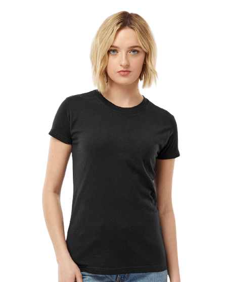 Women's Slim Fit Fine Jersey Tee - Black