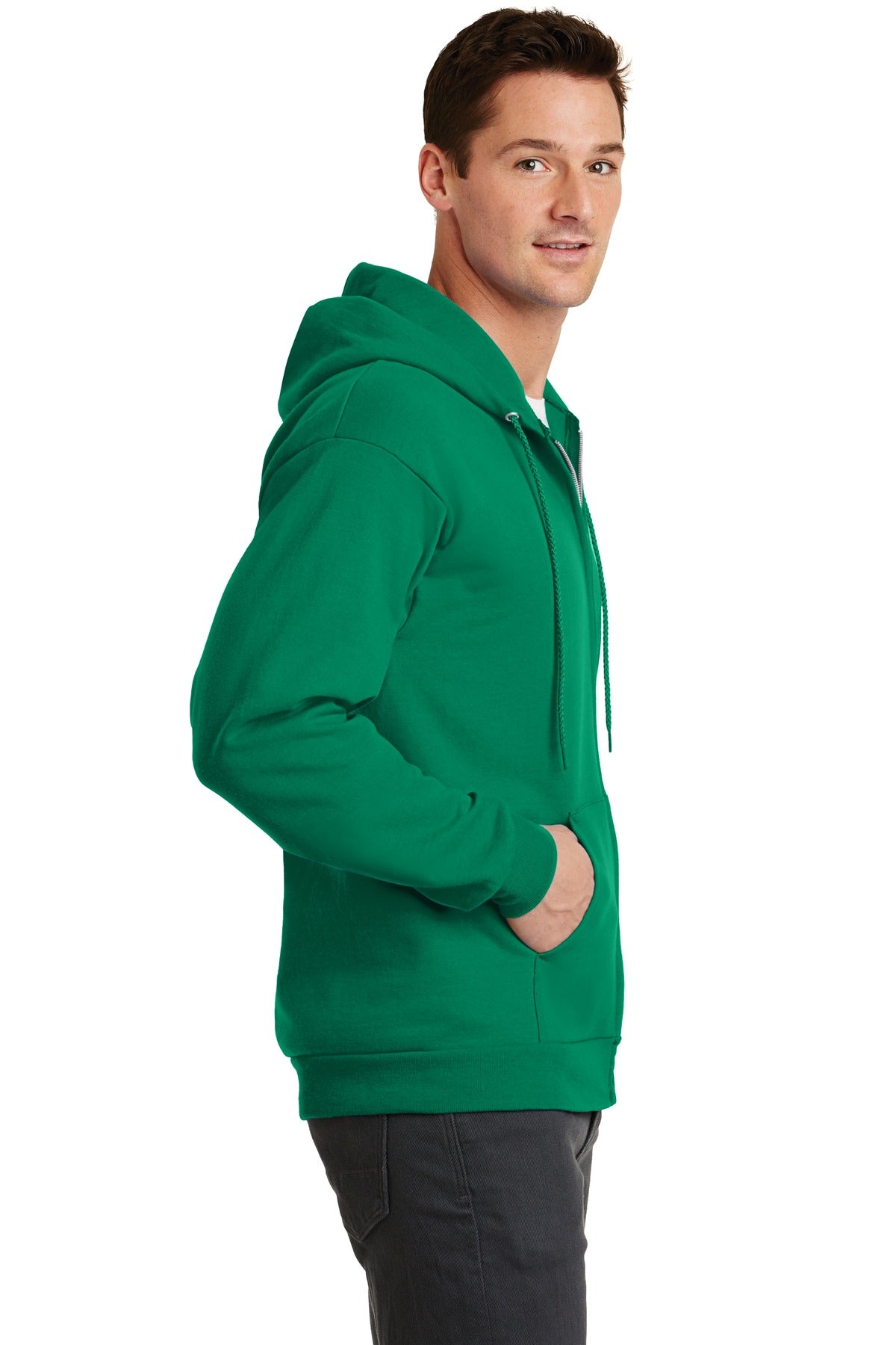 Unisex Core Fleece Full-Zip Hoodie - Kelly