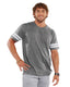 LAT 6937 - Men's Football T-Shirt - Vintage Heather / Blend White