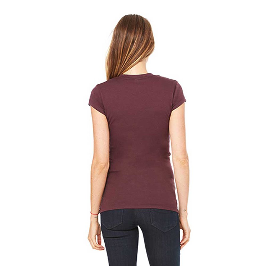 Women's Sheer Mini Rib Short-Sleeve T-Shirt - Plum