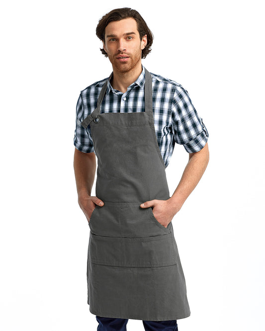 "Calibre" Heavy Cotton Canvas Pocket Apron - Dark Gray