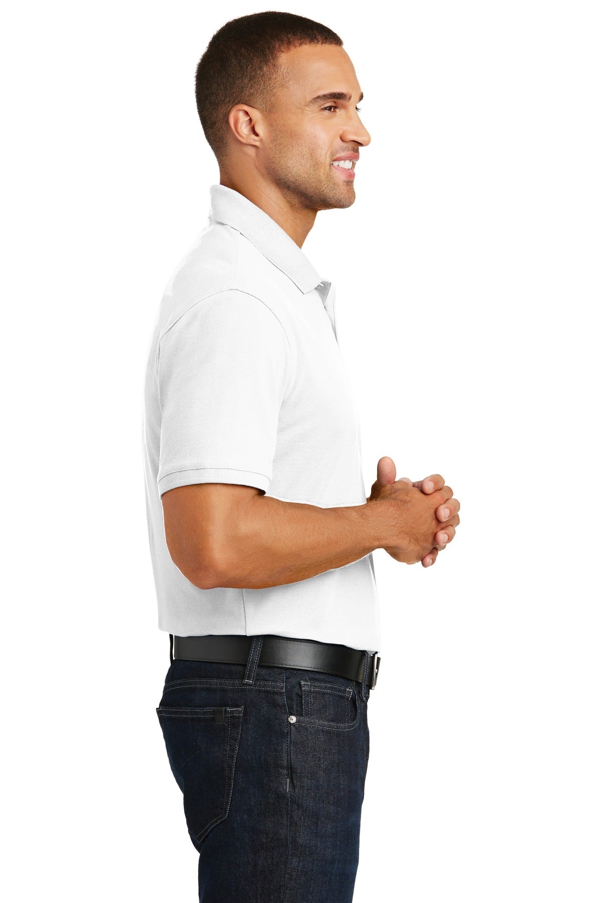 Unisex Core Classic Pique Polo - White