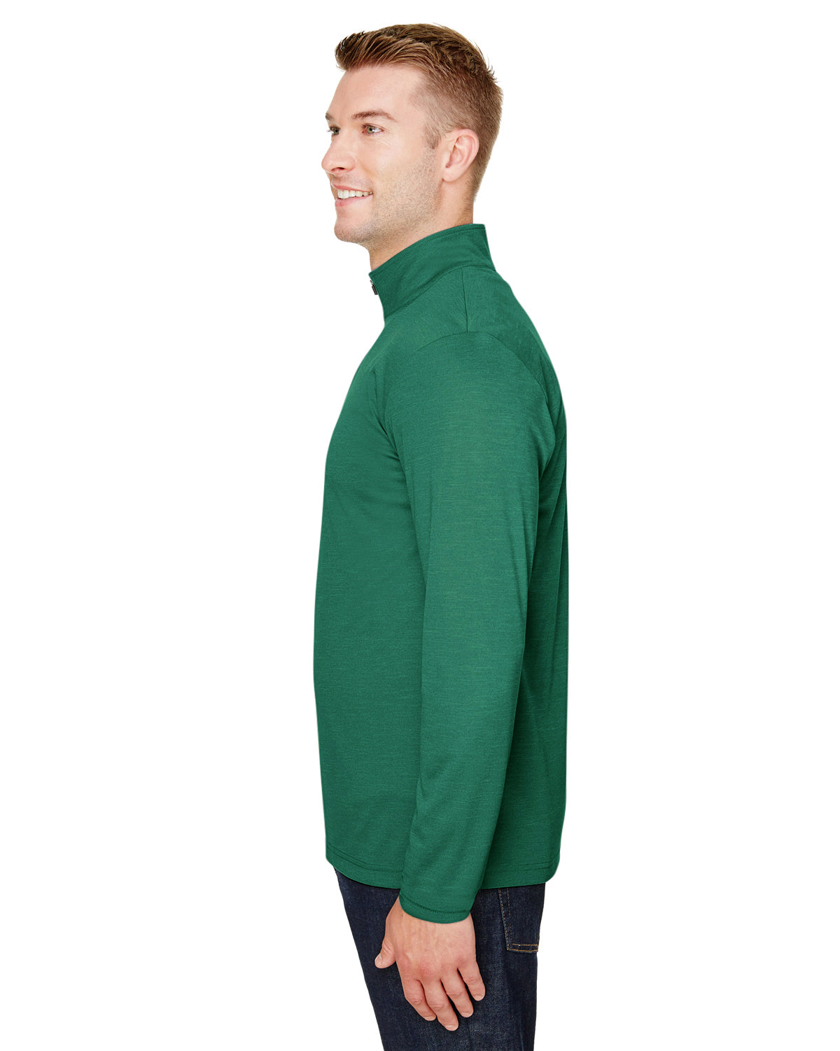 Men's Zone Sonic Heather Performance Quarter-Zip - Sport Forest Heather