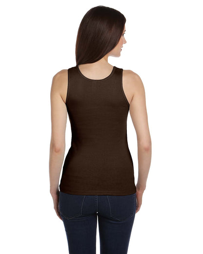 Women's 2x1 Rib Tank - Chocolate