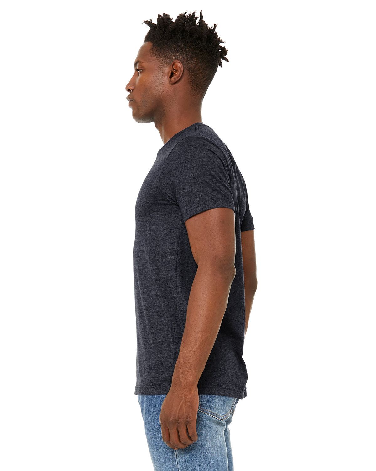 Unisex Sueded T-Shirt - Heather Navy