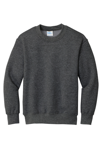 Youth Core Fleece Crewneck Sweatshirt - Dark Heather Gray