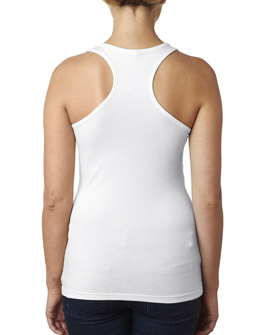 Women's Spandex Jersey Racerback Tank - White