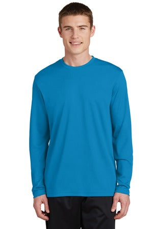 Unisex PosiCharge RacerMesh Long Sleeve Tee - Pond Blue