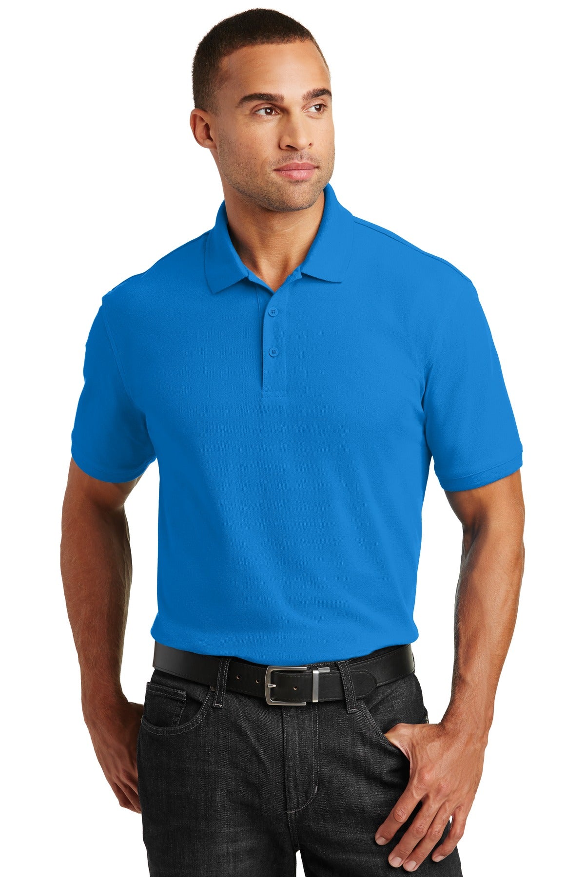 Unisex Core Classic Pique Polo - Coastal Blue