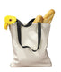 BAGedge BE010 - Canvas Tote with Contrasting Handles - Natural / Black