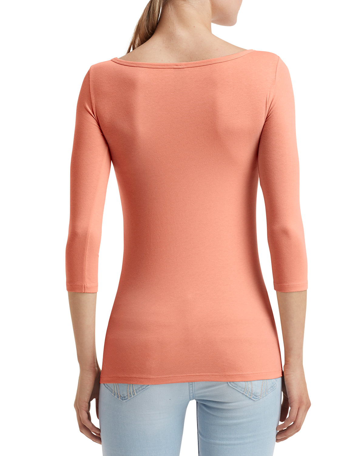 Women's Stretch 3/4 Sleeve T-Shirt - Terracotta