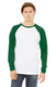 Bella + Canvas 3000C - Men's Jersey Long-Sleeve Baseball T-Shirt - White / Kelly