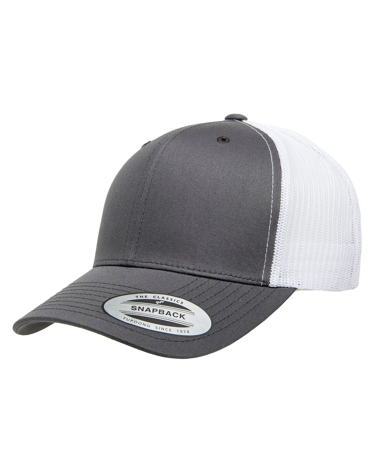 Unisex Retro Trucker Cap - Charcoal / White