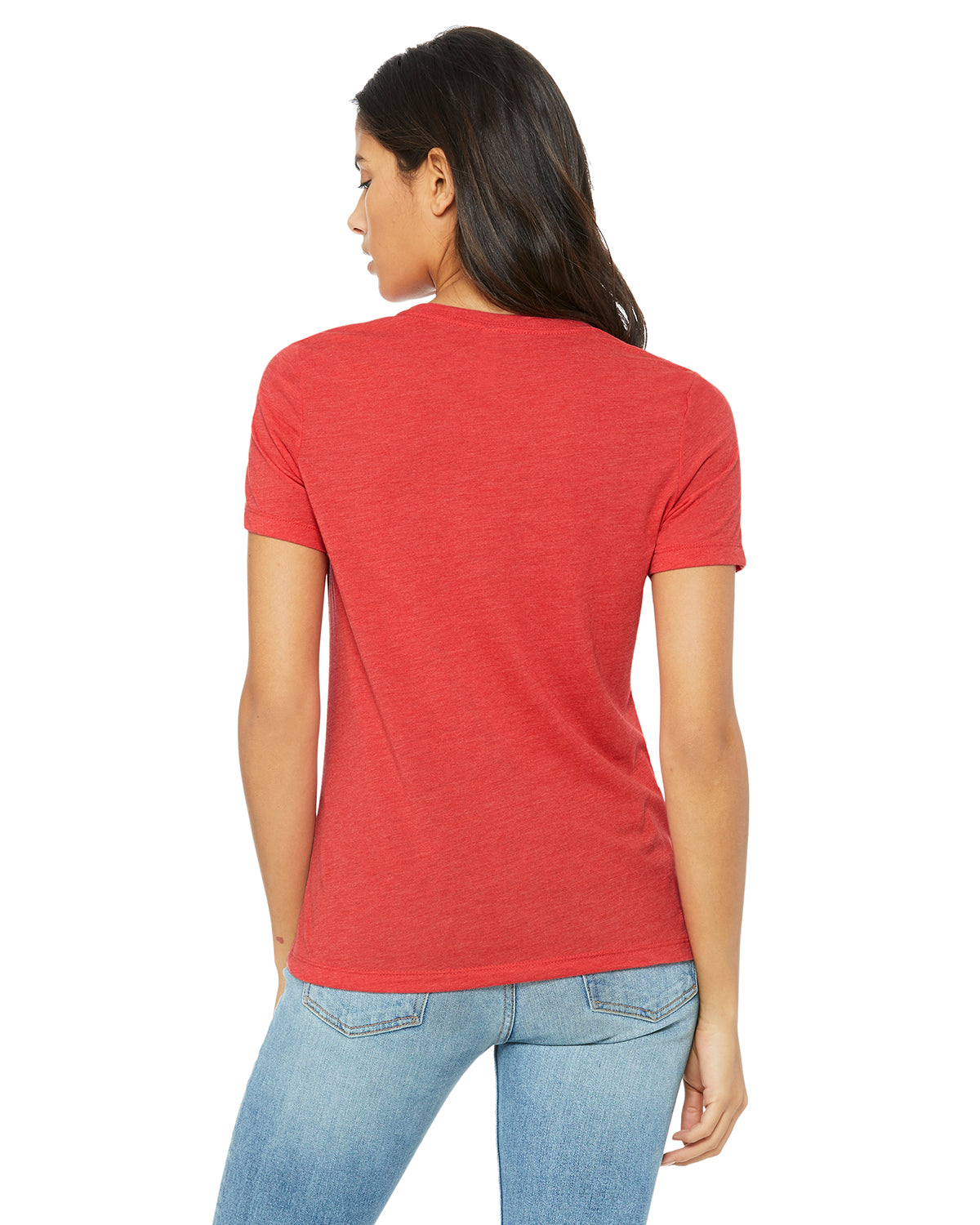 Women's Triblend Relaxed Jersey Short-Sleeve T-Shirt - Red Triblend
