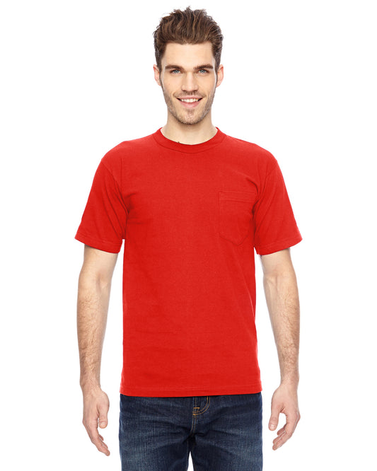 Unisex 100% Cotton Pocket T-Shirt - Bright Orange