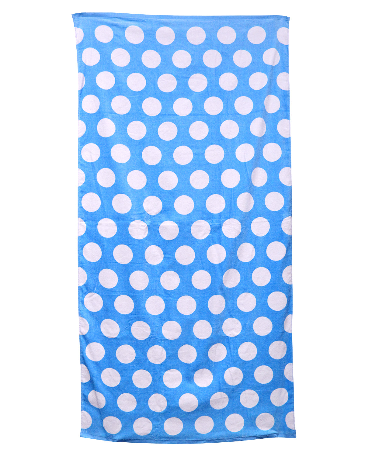 Classic Beach Towel - Light Blue Polka Dot