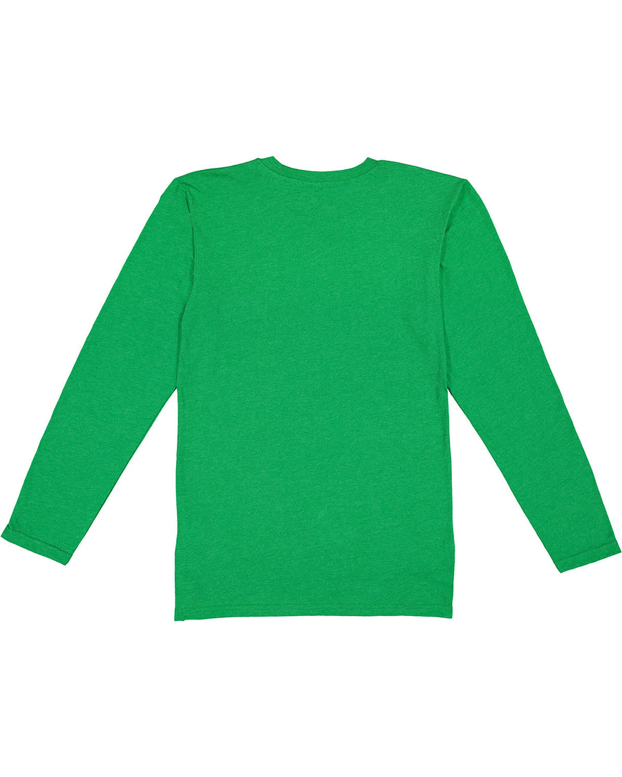 Forward Shoulder Long Sleeve Fine Jersey Tee - Vintage Green / Natural