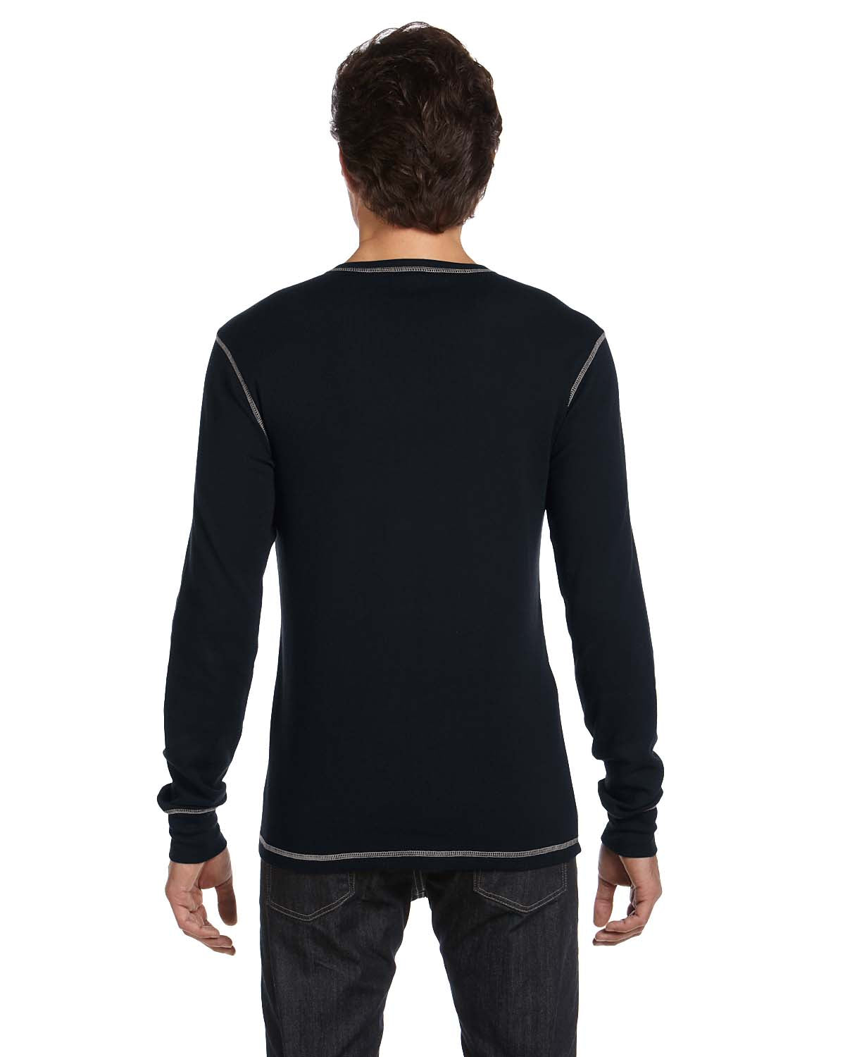 Men's Thermal Long-Sleeve T-Shirt - Black / Gray