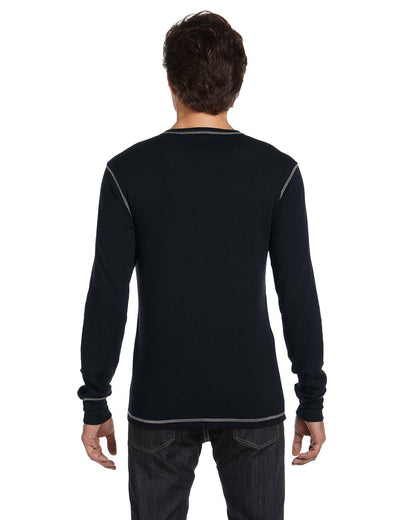 Men's Thermal Long-Sleeve T-Shirt - Black / Gray