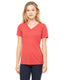 Bella + Canvas 6415 - Women's Relaxed Jersey V-Neck T-Shirt - Red Triblend
