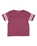 Toddler Football T-Shirt - Vintage Burgundy / Blue White