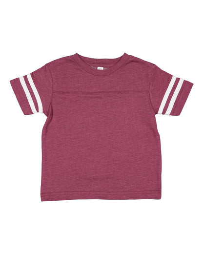 Toddler Football T-Shirt - Vintage Burgundy / Blue White