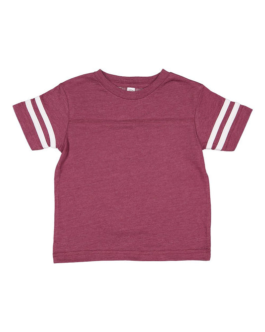 Toddler Football T-Shirt - Vintage Burgundy / Blue White