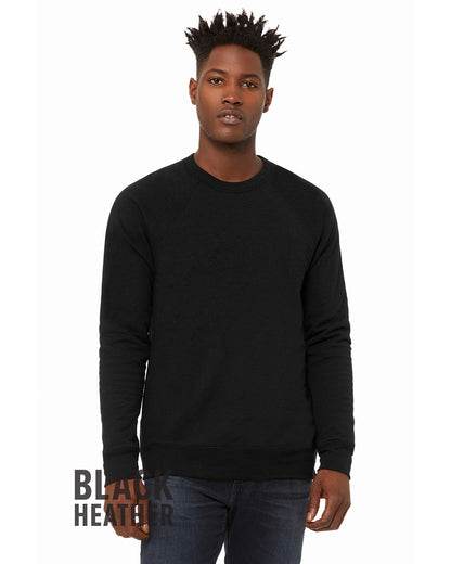 Unisex Sponge Fleece Raglan Sweatshirt - Heather Black