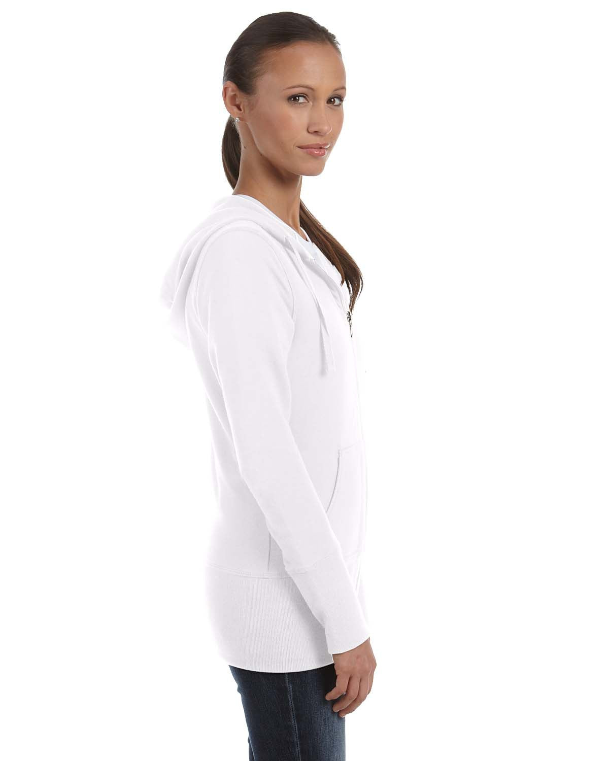 Women's Stretch French Terry Lounge Jacket - White