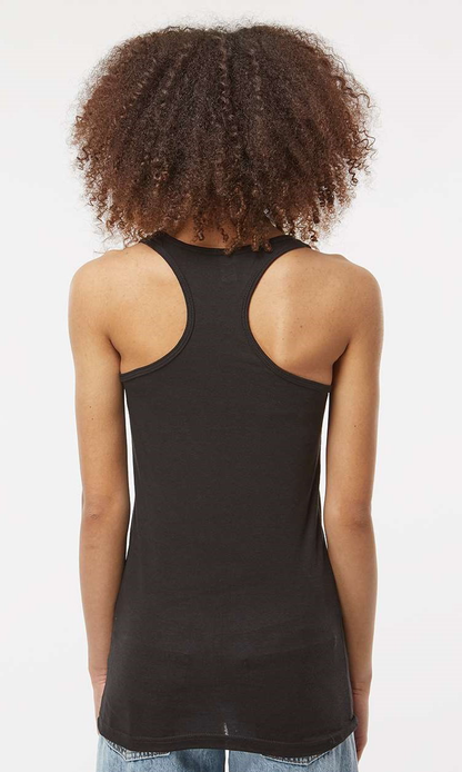Women's Slim Fit Poly-Rich Racerback Tank - Black