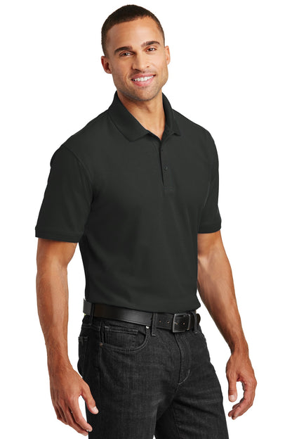 Unisex Core Classic Pique Polo - Deep Black