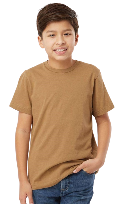 Youth Fine Jersey T-Shirt - Coyote Brown