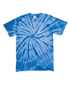Unisex Multi-Color Spiral Short Sleeve T-Shirt - Royal