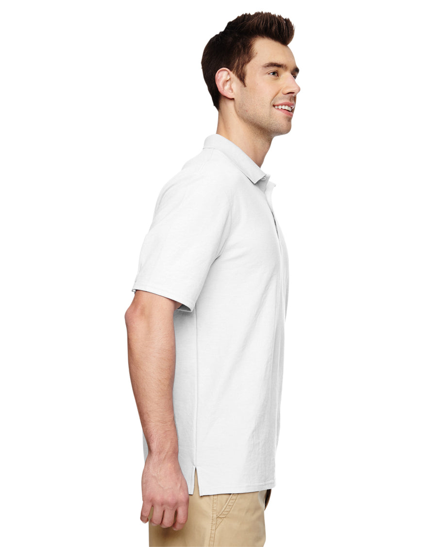 Unisex Double Piqué Polo - White