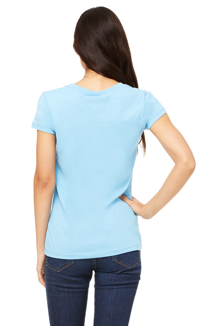 Women's Jersey Short-Sleeve V-Neck T-Shirt - Ocean Blue