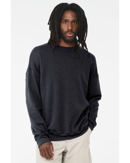 Unisex Drop Shoulder Fleece - Heather Navy