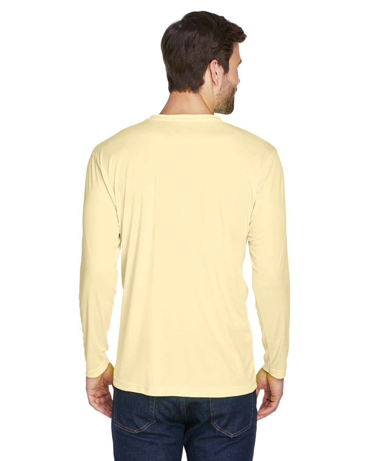 Unisex Cool & Dry Sport Long-Sleeve Performance Interlock T-Shirt - Butter