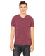 Bella + Canvas 3415C - Unisex Triblend V-Neck T-Shirt - Maroon Triblend