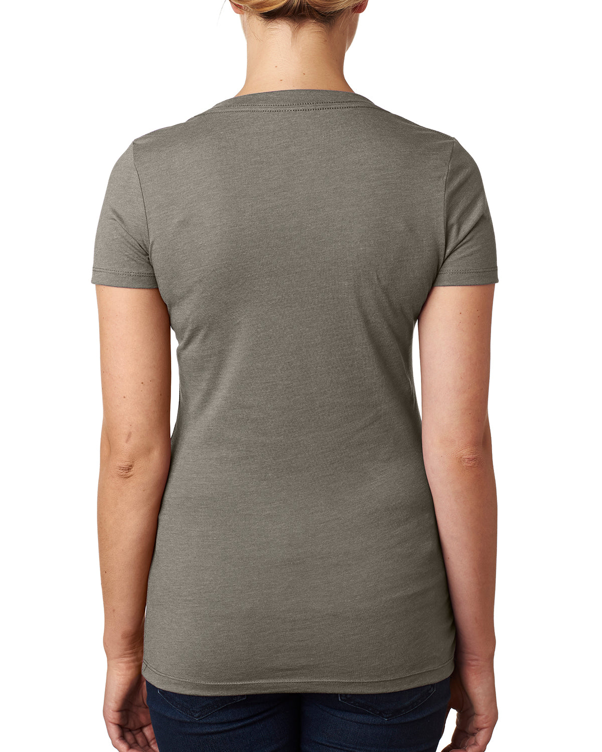 Women's CVC Deep V - Warm Gray