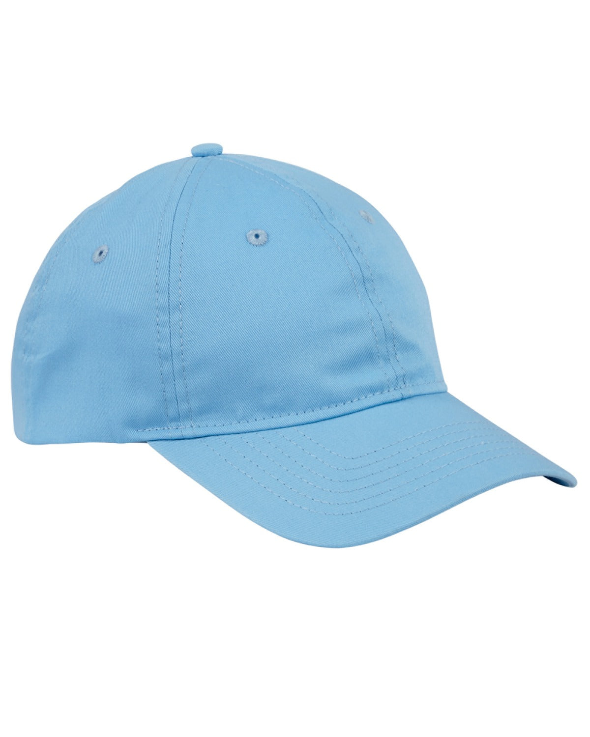 6-Panel Twill Unstructured Cap - Light College Blue