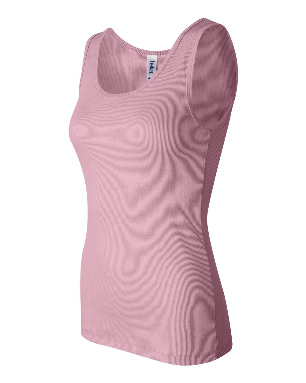 Women's 2x1 Rib Tank - Pink