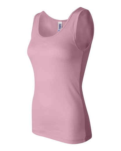 Women's 2x1 Rib Tank - Pink